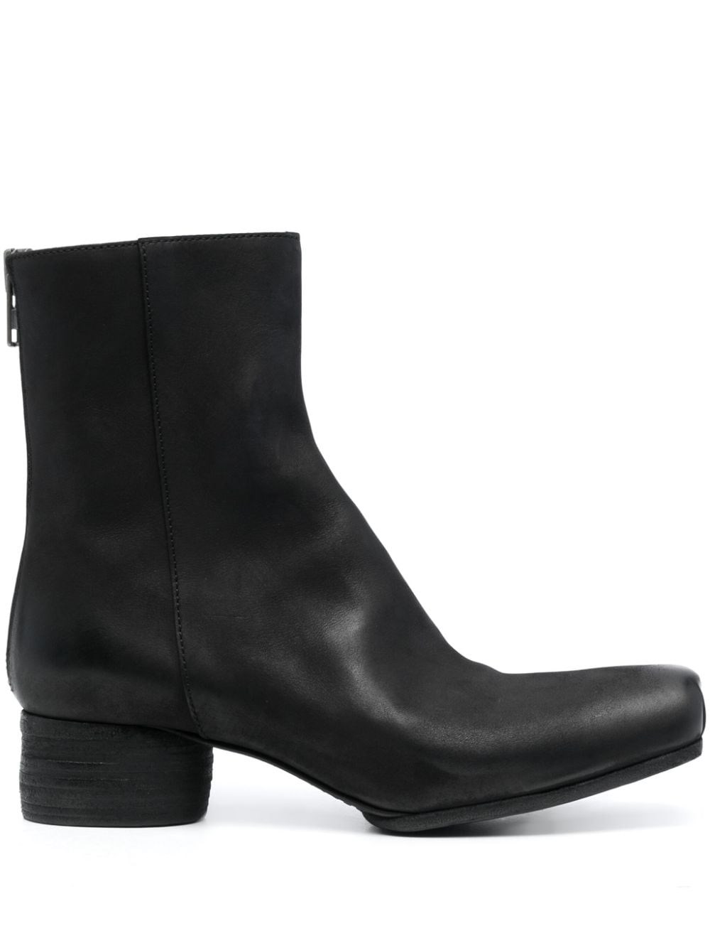 Uma Wang Ankle Boots With Zip In Black