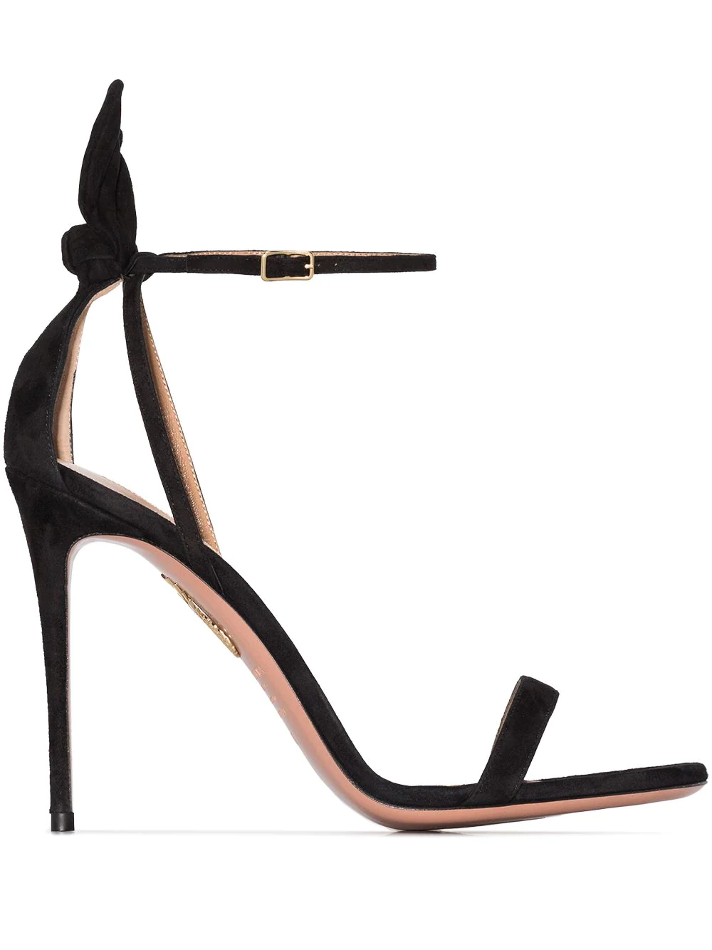 Shop Aquazzura Bow Tie Sandals With Bow In Black
