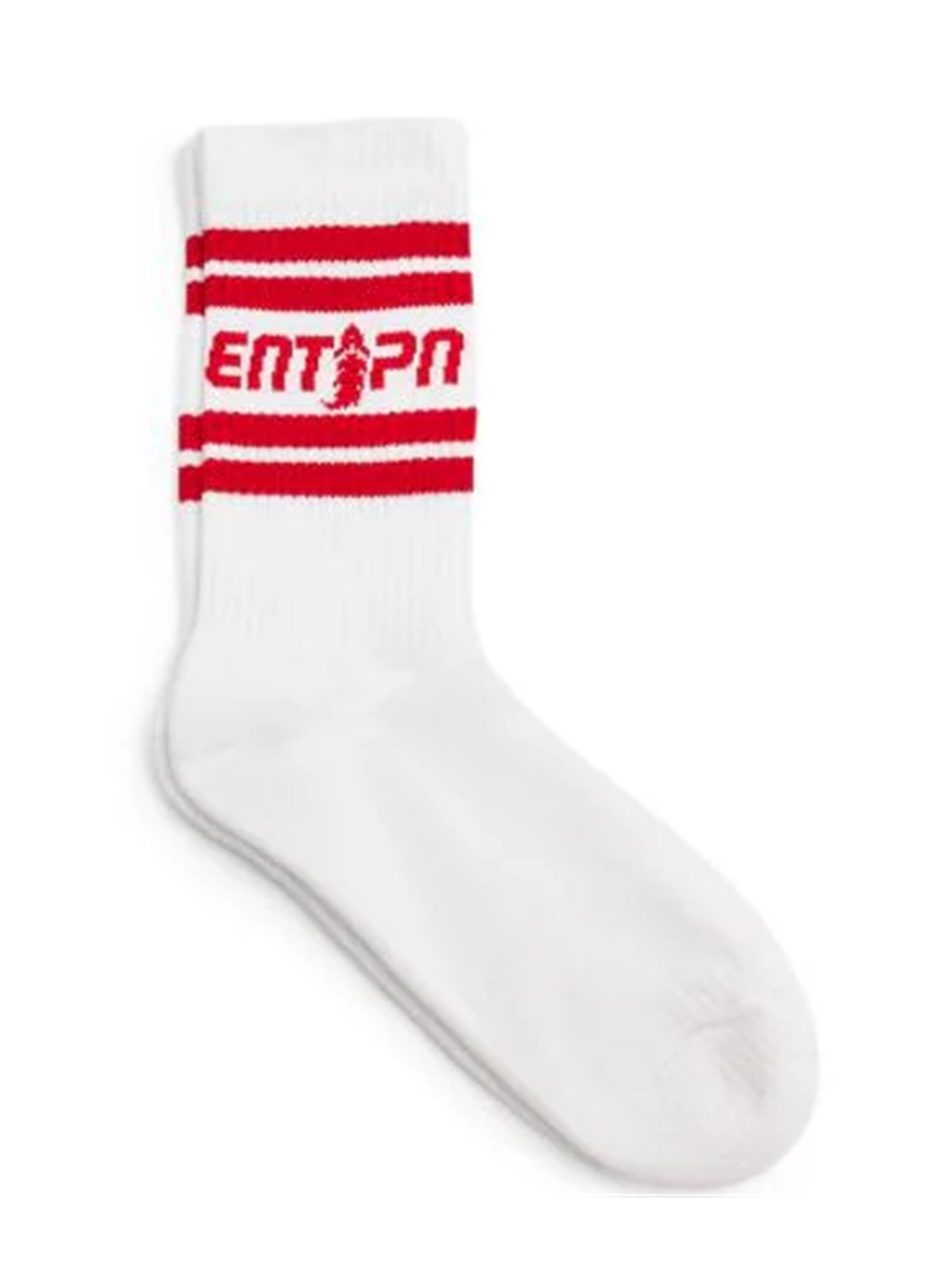 Enterprise Japan Logo-intarsia Ribbed-knit Socks In Multicolour