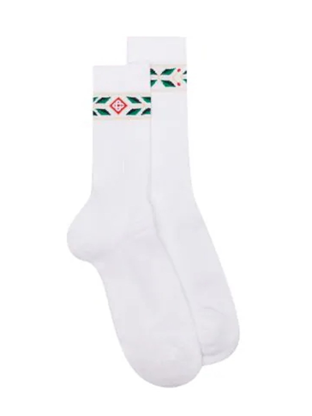 Shop Casablanca Laurel Ribbed Socks In White