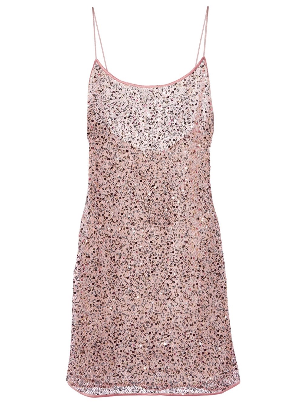 Shop Oseree Netquins Slip Dress With Sequins In Pink & Purple