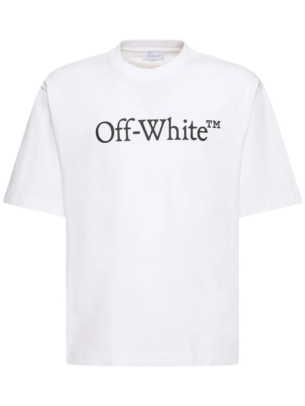 Off-white Big Bookish Skate Cotton T-shirt In White