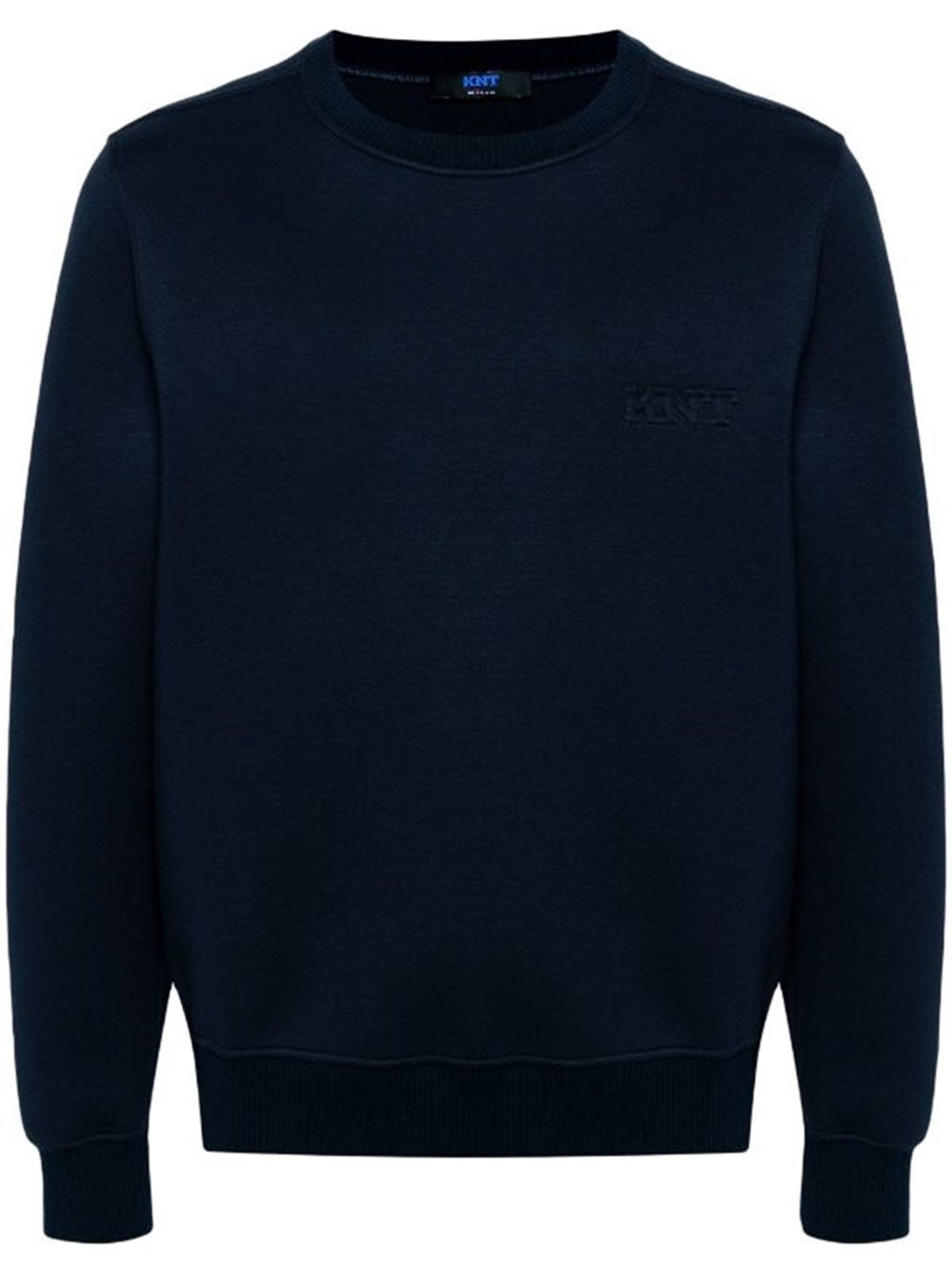 Kiton Long-sleeve Logo-embossed Sweatshirt In Blue