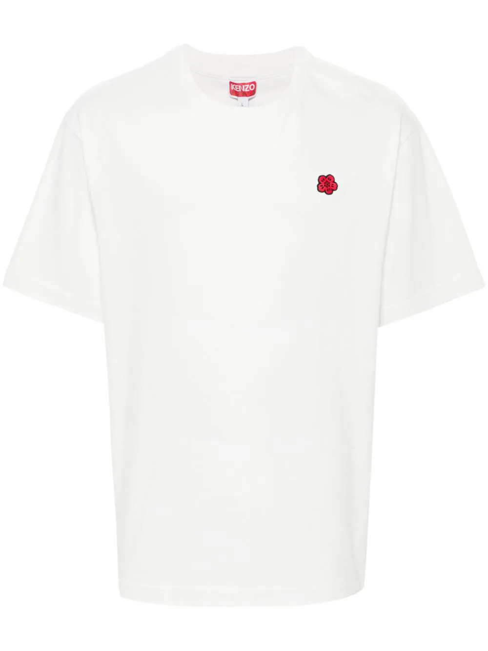 Shop Kenzo T-shirt With Boke Flower Application In White