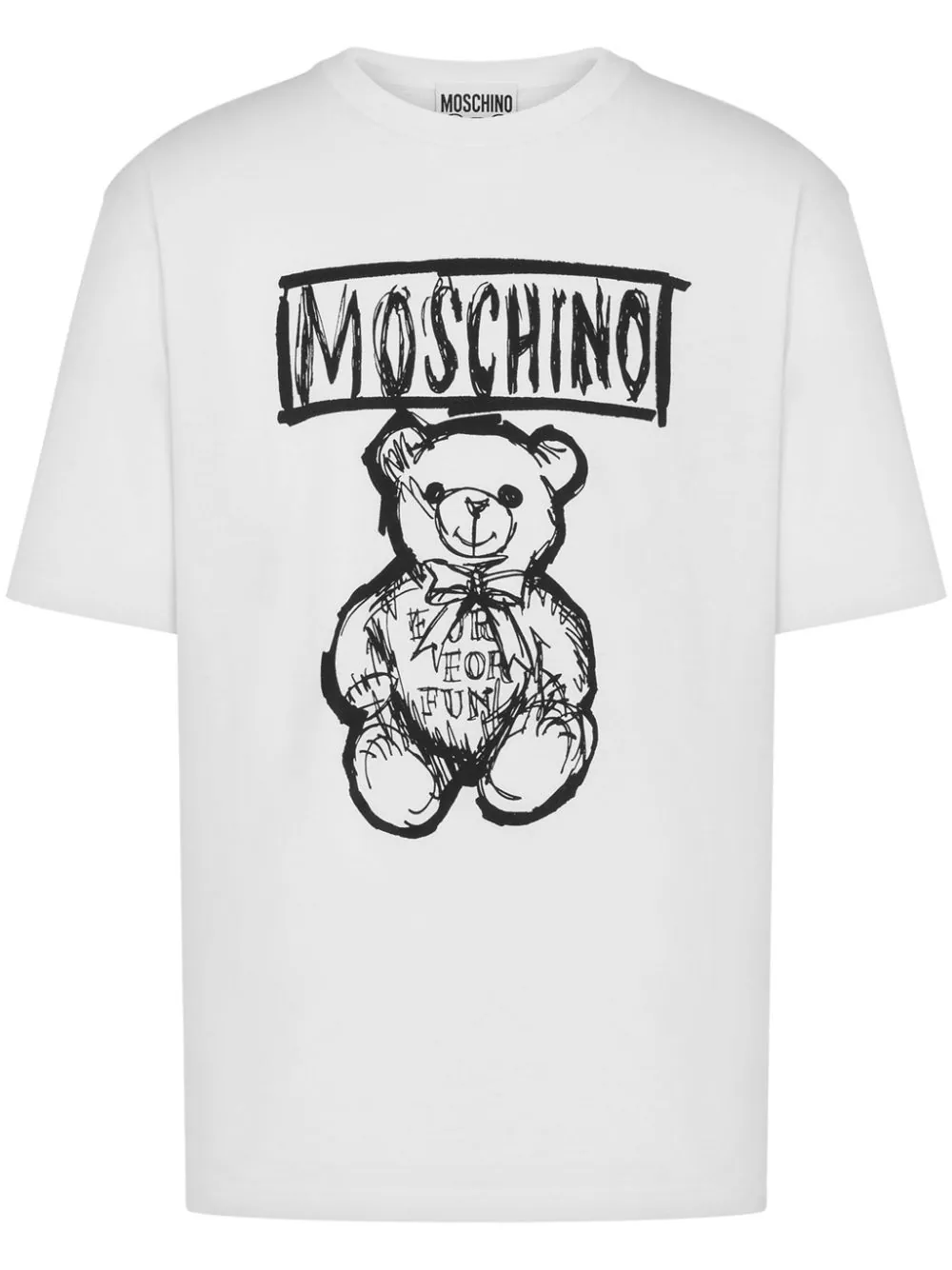 Moschino Teddy Bear Cotton T-shirt In White