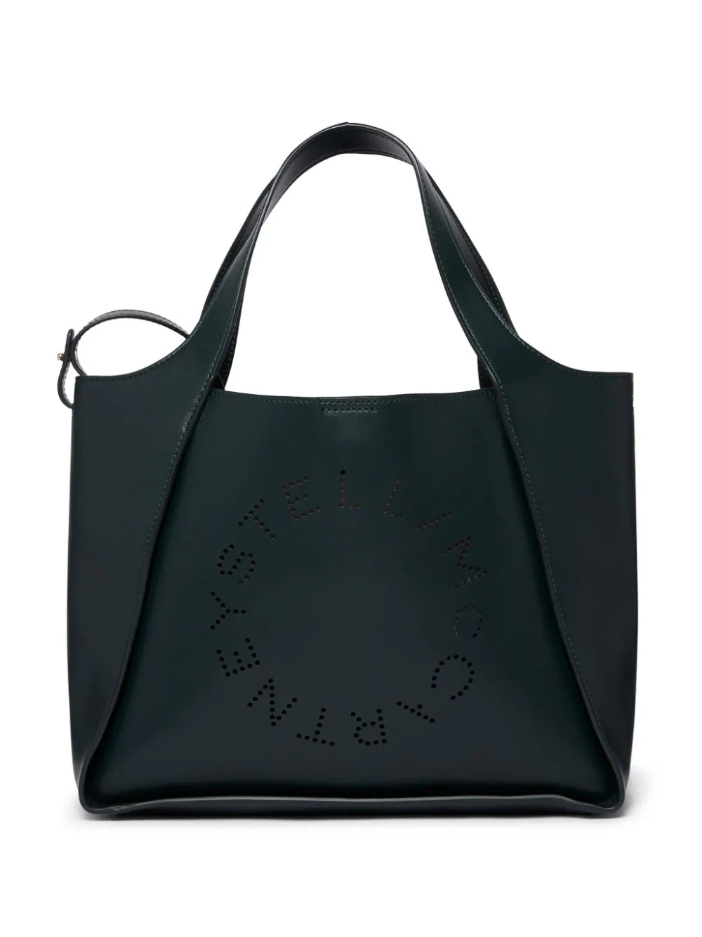 Stella Mccartney Tote Bag With Perforated Logo In Green