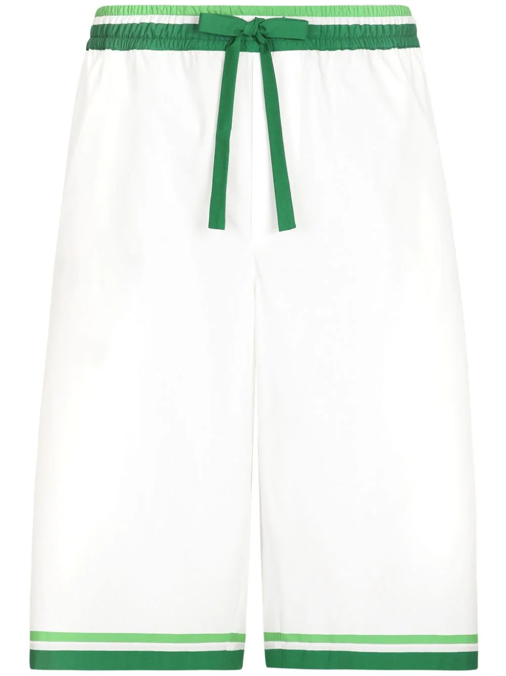 Shop Dolce & Gabbana Shorts With Majolica Print In White