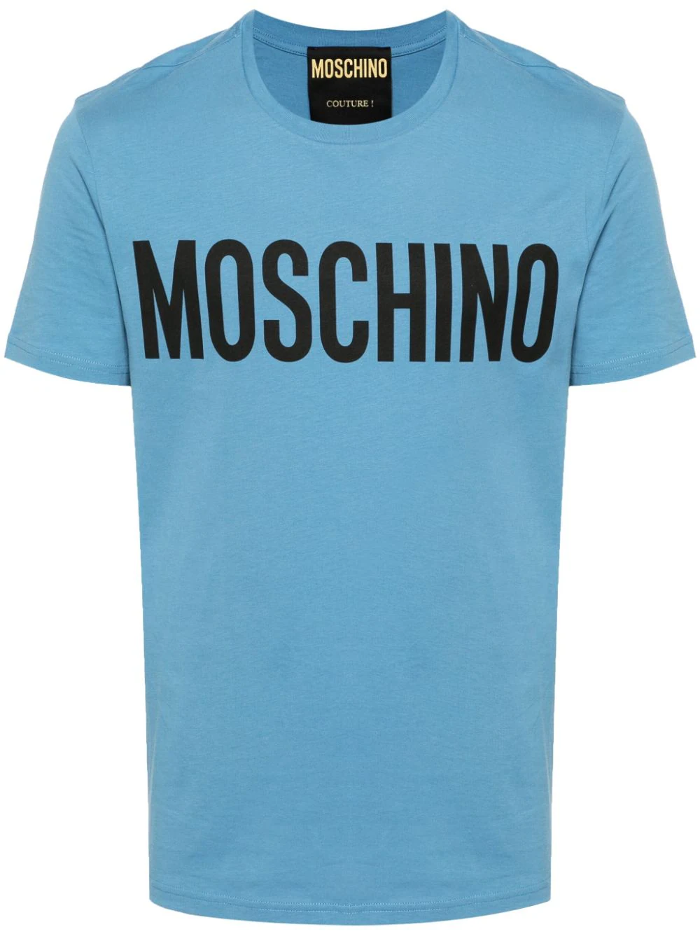 Shop Moschino T-shirt With Print In Blue