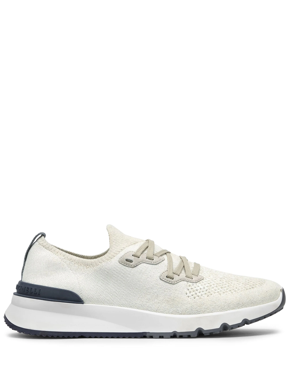 Brunello Cucinelli Perforated-detail Low-top Sneakers In Grey