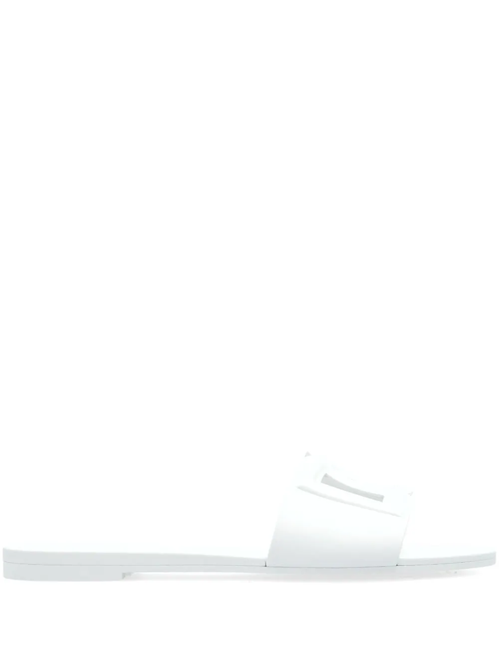 DOLCE & GABBANA White Slide Sandals