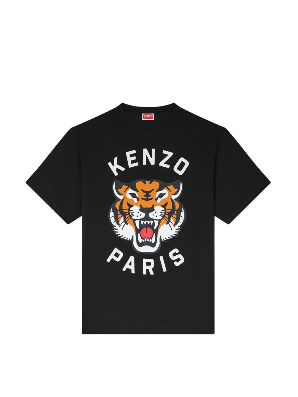 Shop Kenzo Oversized Unisex T-shirt `lucky Tiger` In Black