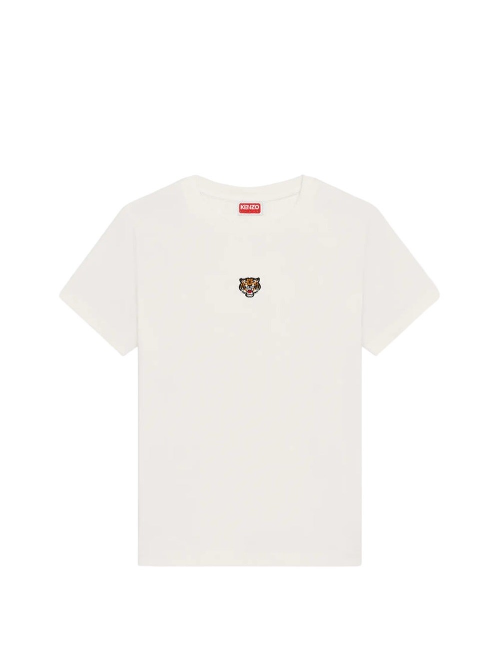 Shop Kenzo T-shirt With `lucky Tiger` Embroidery. In White