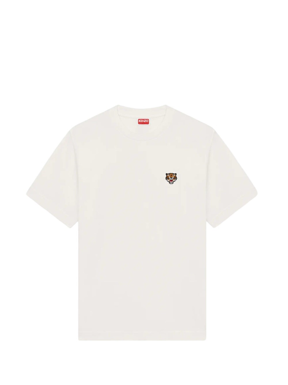 Shop Kenzo Classic T-shirt With `lucky Tiger` Embroidery In White