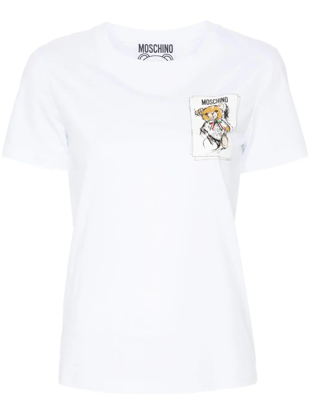 Shop Moschino Teddy Bear T-shirt In White