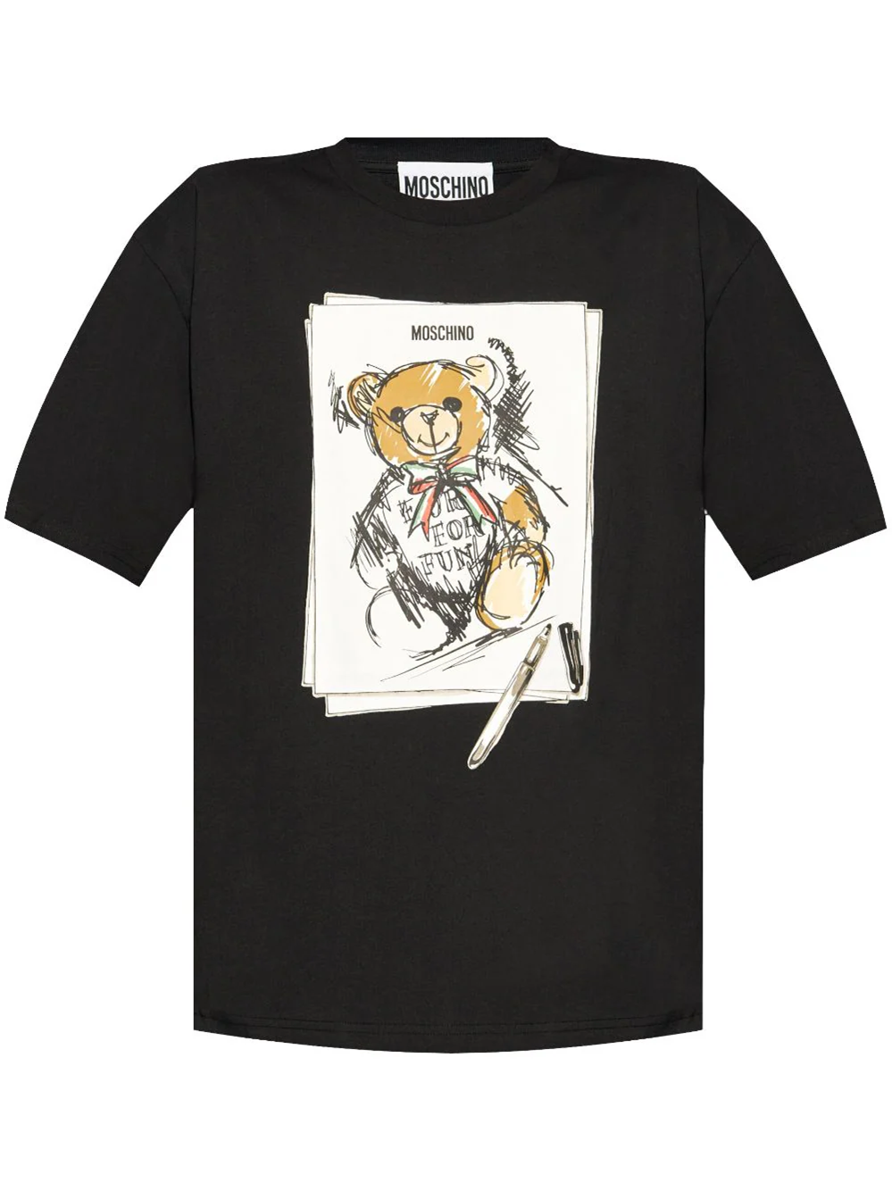 Shop Moschino Teddy Bear T-shirt In Black