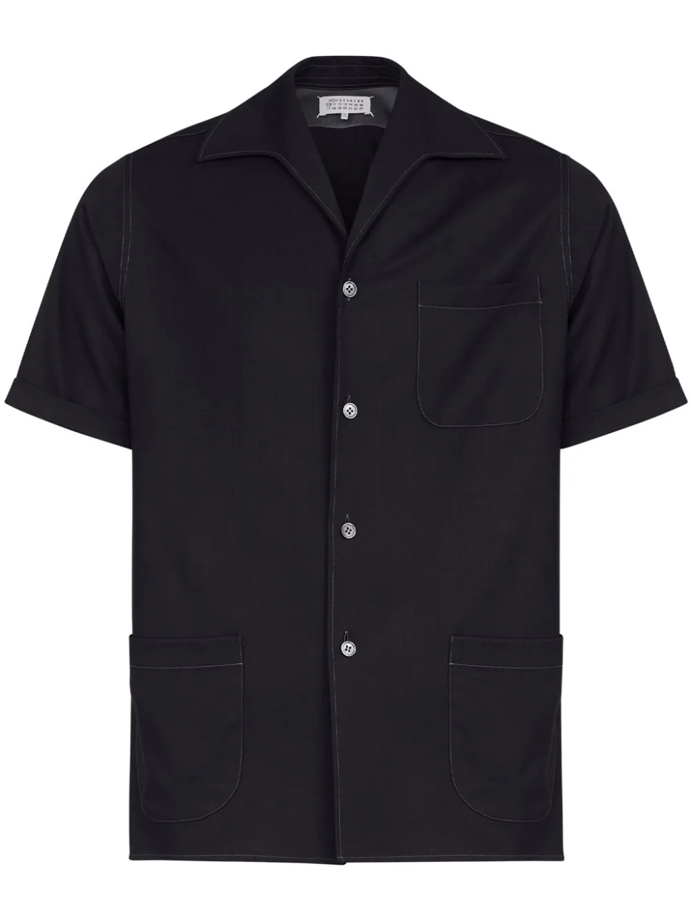 Shop Maison Margiela Short-sleeved Shirt In Black