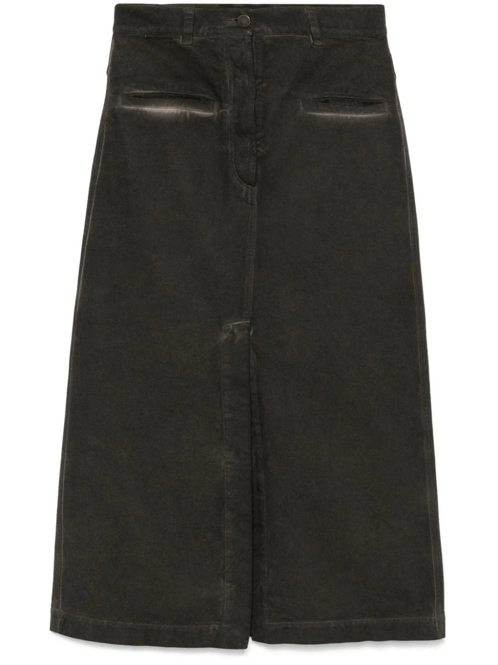 Uma Wang Midi Skirt In Brown