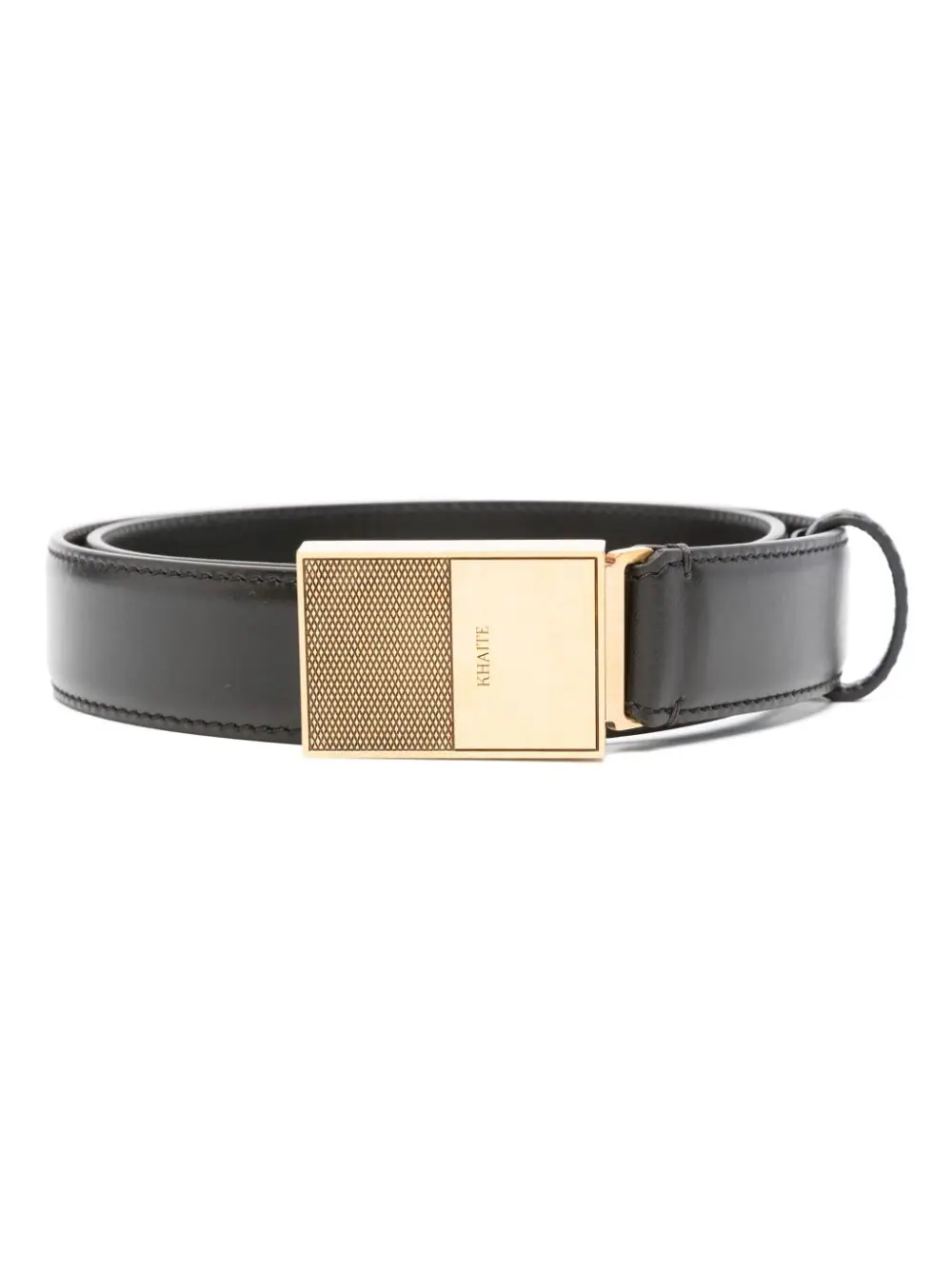 Shop Khaite Leather Belt In Black