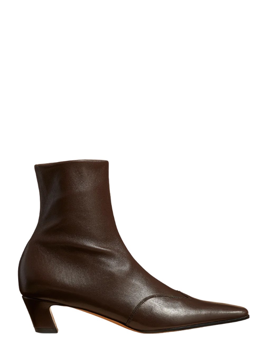 Shop Khaite Nevada Stretch Low Boot In Brown