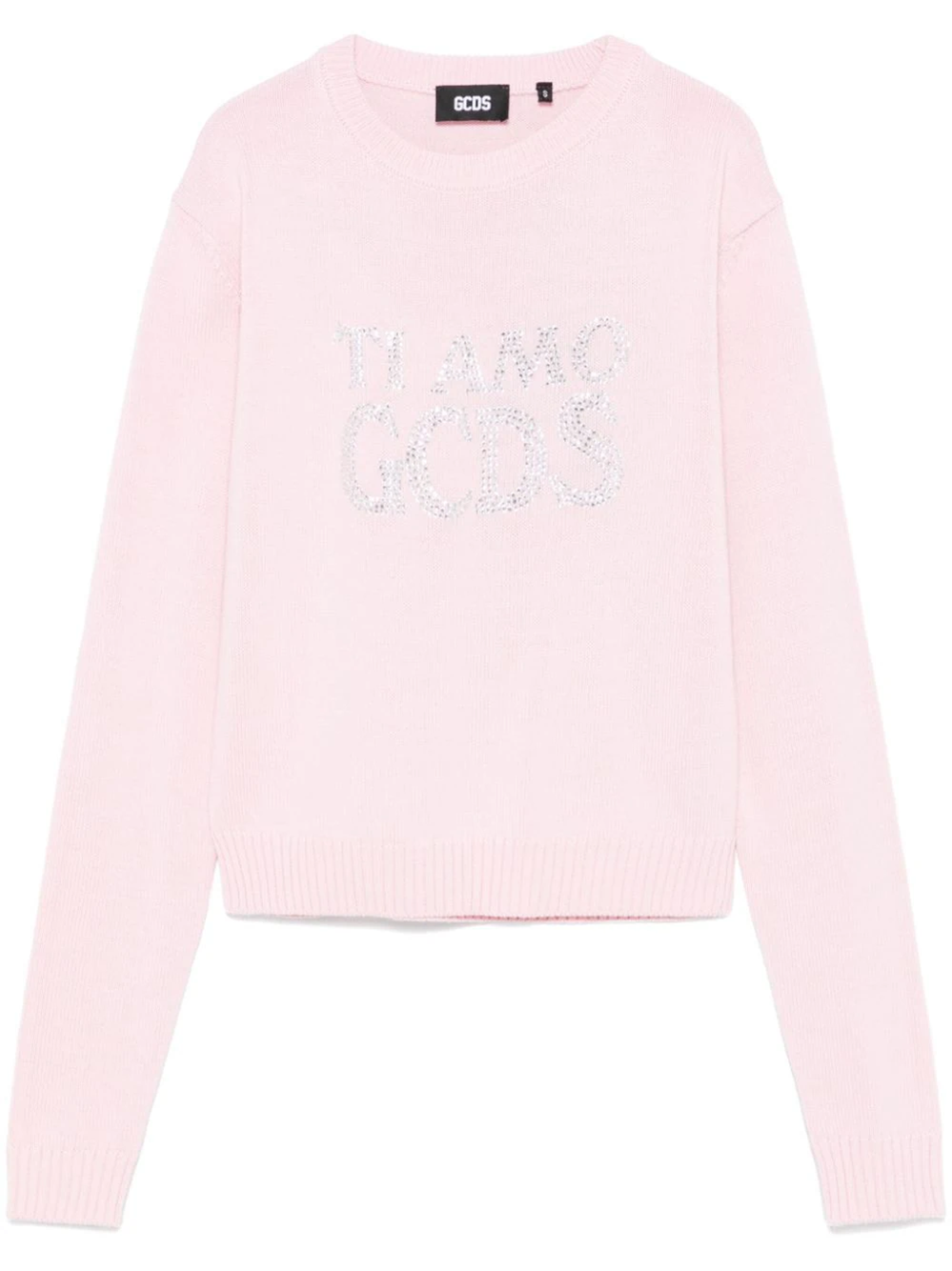 Shop Gcds I Love You Bling Sweater In Pink & Purple