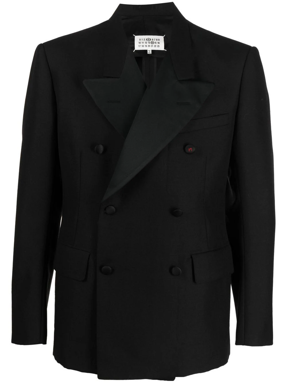 Shop Maison Margiela Double-breasted Blazer In Black