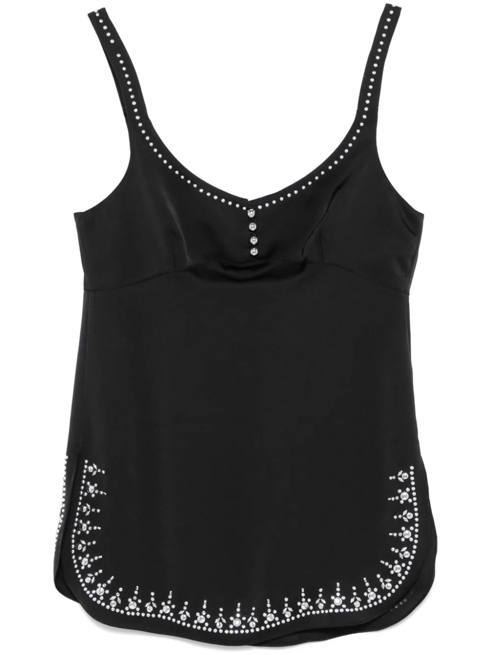 Shop Rabanne Top With Studs In Black