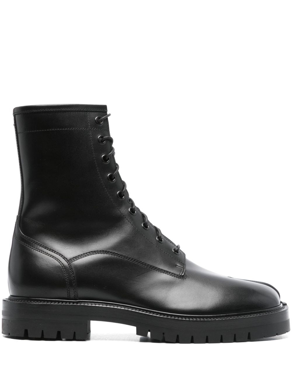 Shop Maison Margiela Tabi Ankle Boots In Black