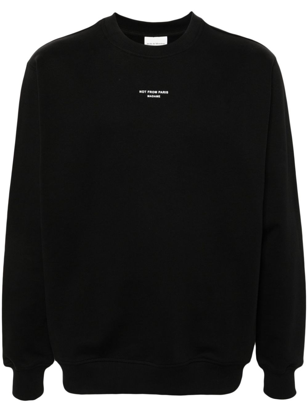 Shop Drôle De Monsieur Top Le Sweatshirt Slogan Classique In Black