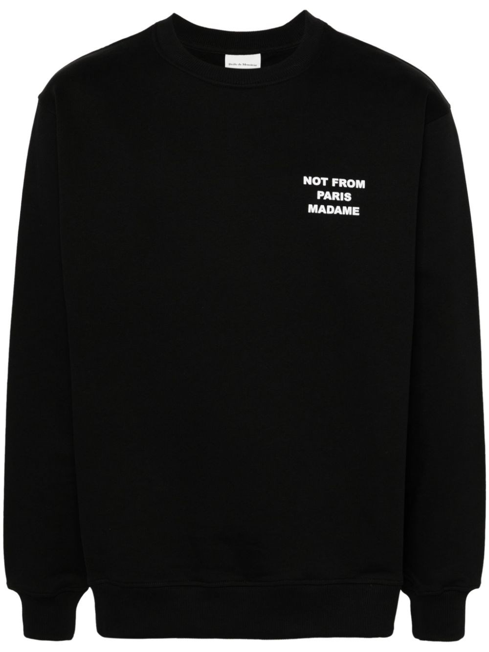 Shop Drôle De Monsieur Top Le Sweatshirt Slogan In Black