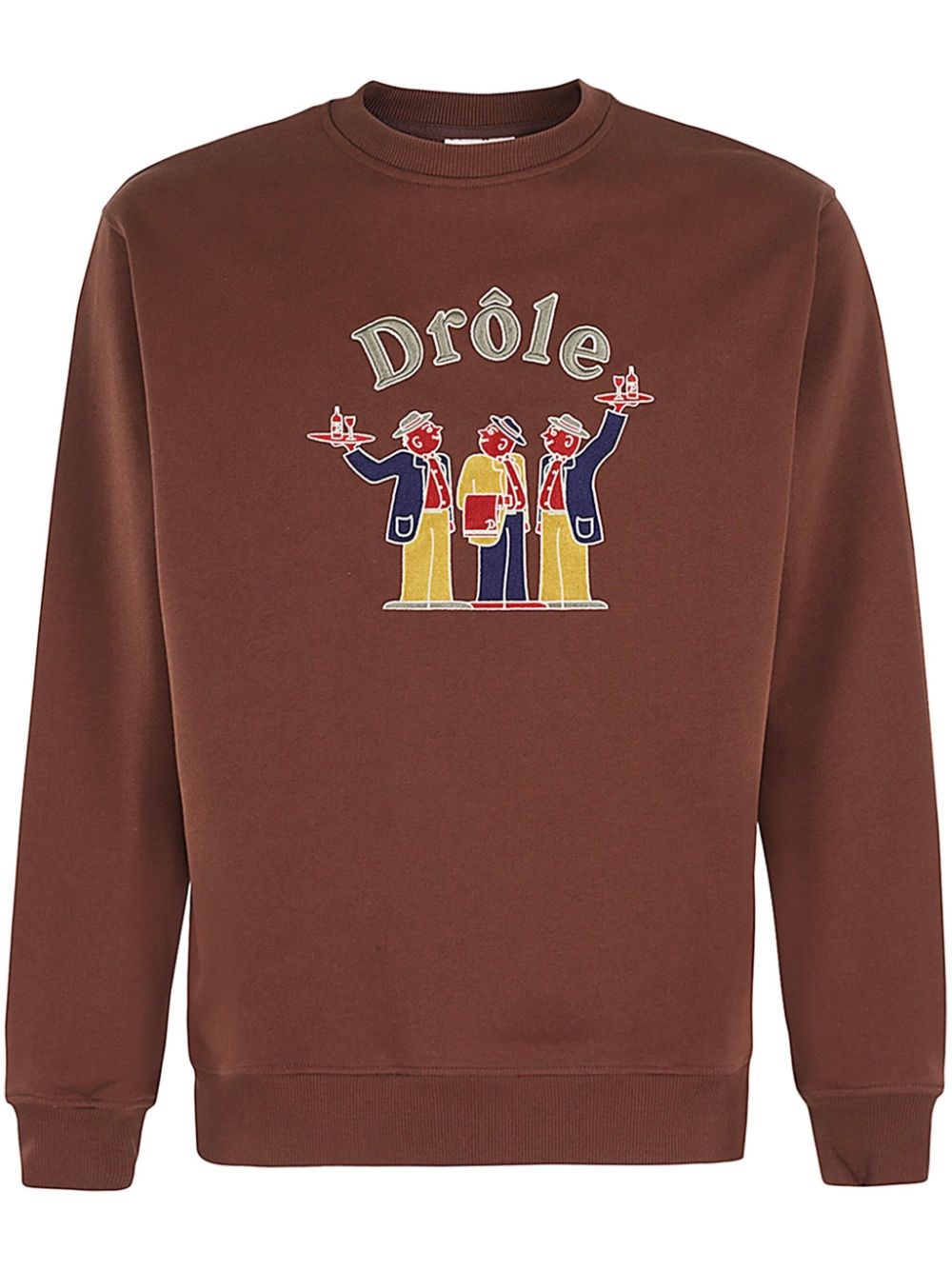 Shop Drôle De Monsieur Sweatshirt With Print In Brown