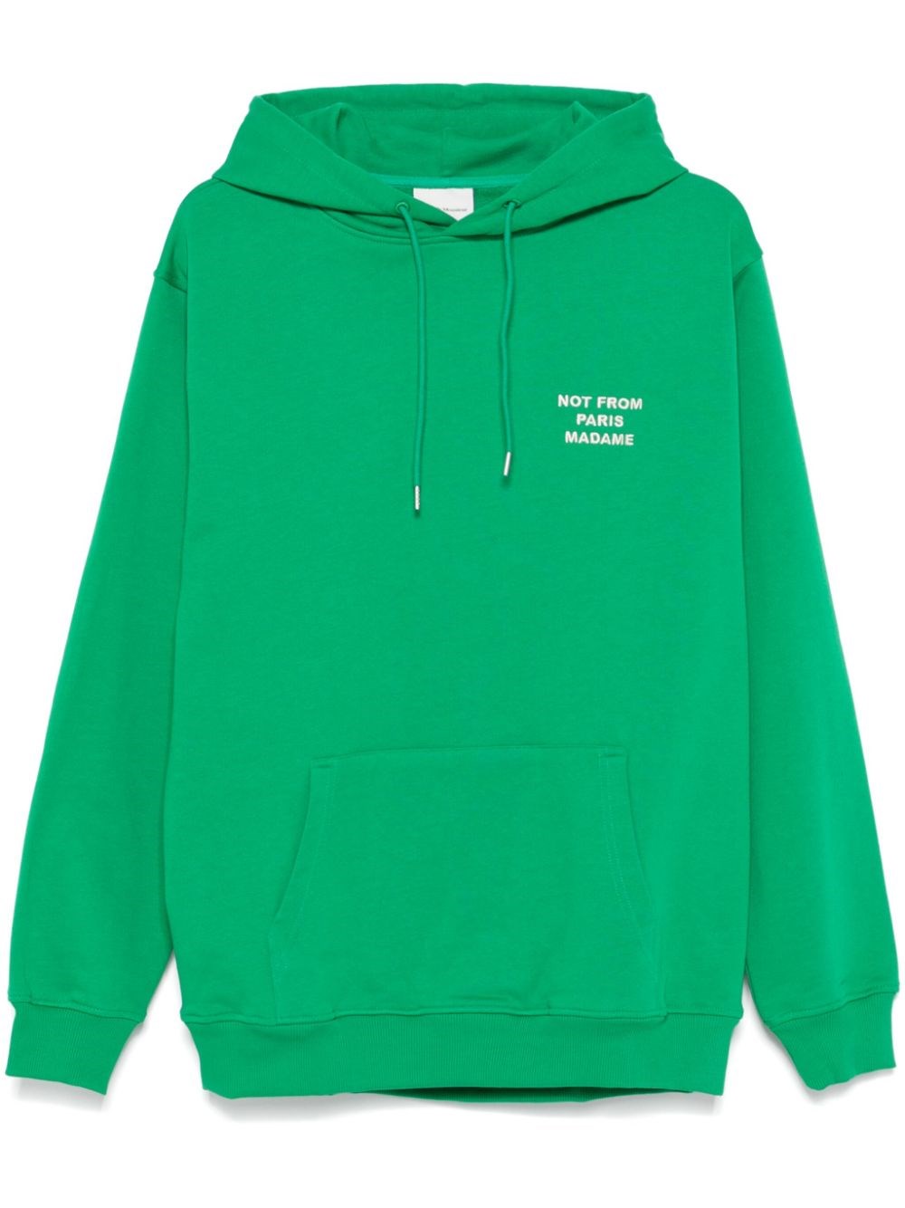 Shop Drôle De Monsieur Sweatshirt With Written Embroidery In Green