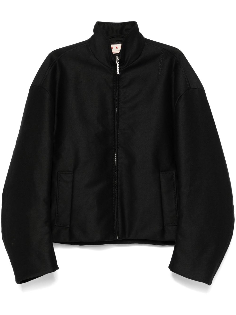 Shop Marni Jacket With Embroidery In Black