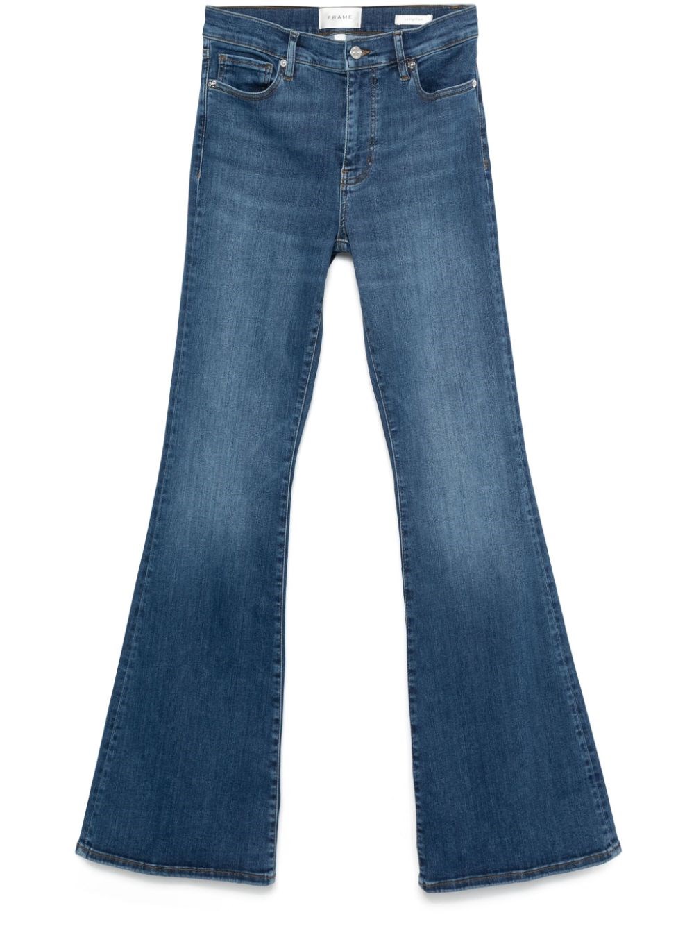 Frame Le High Flare Jeans In Blue