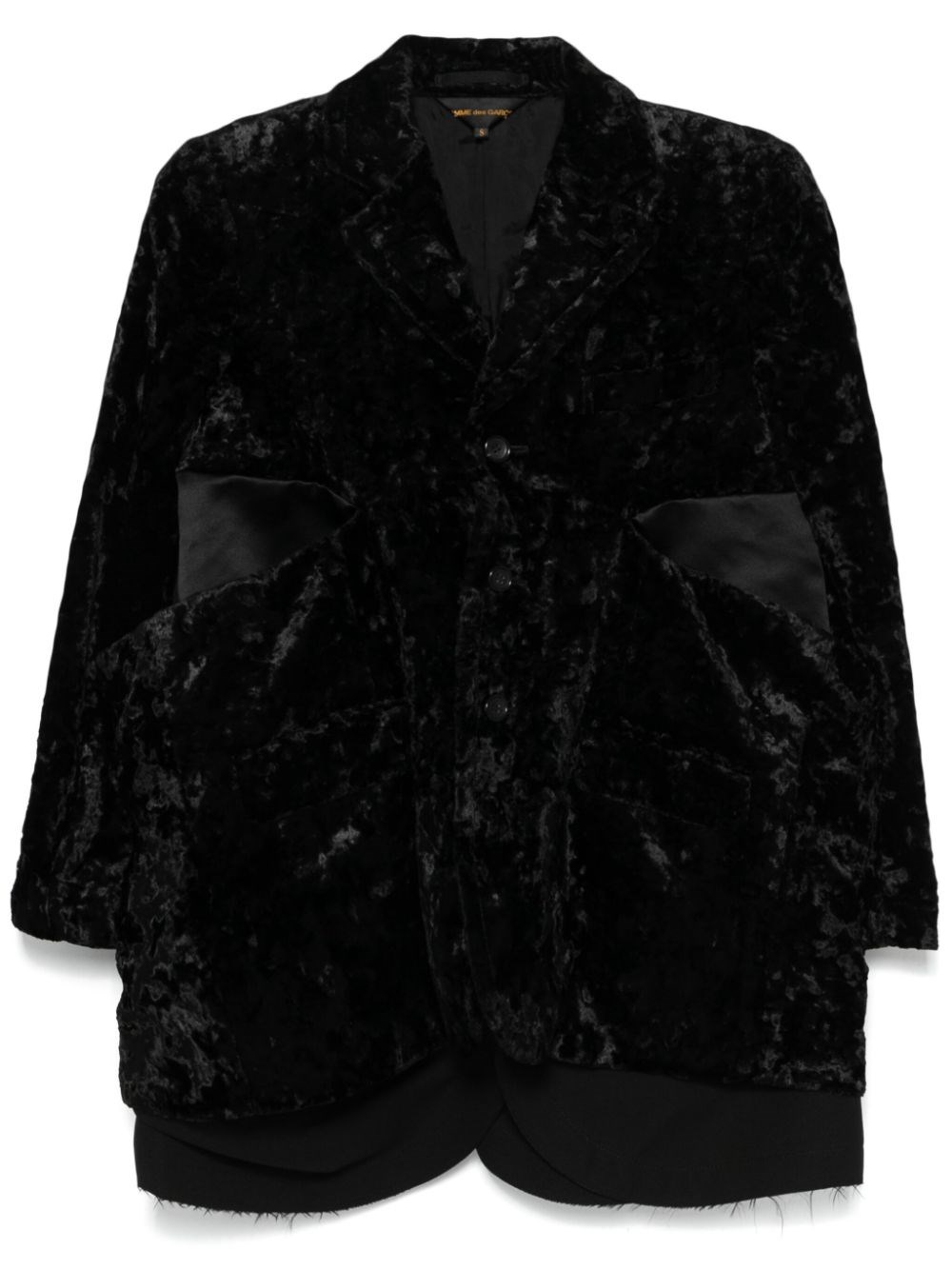 Shop Comme Des Garçons Velvet Blazer In Black