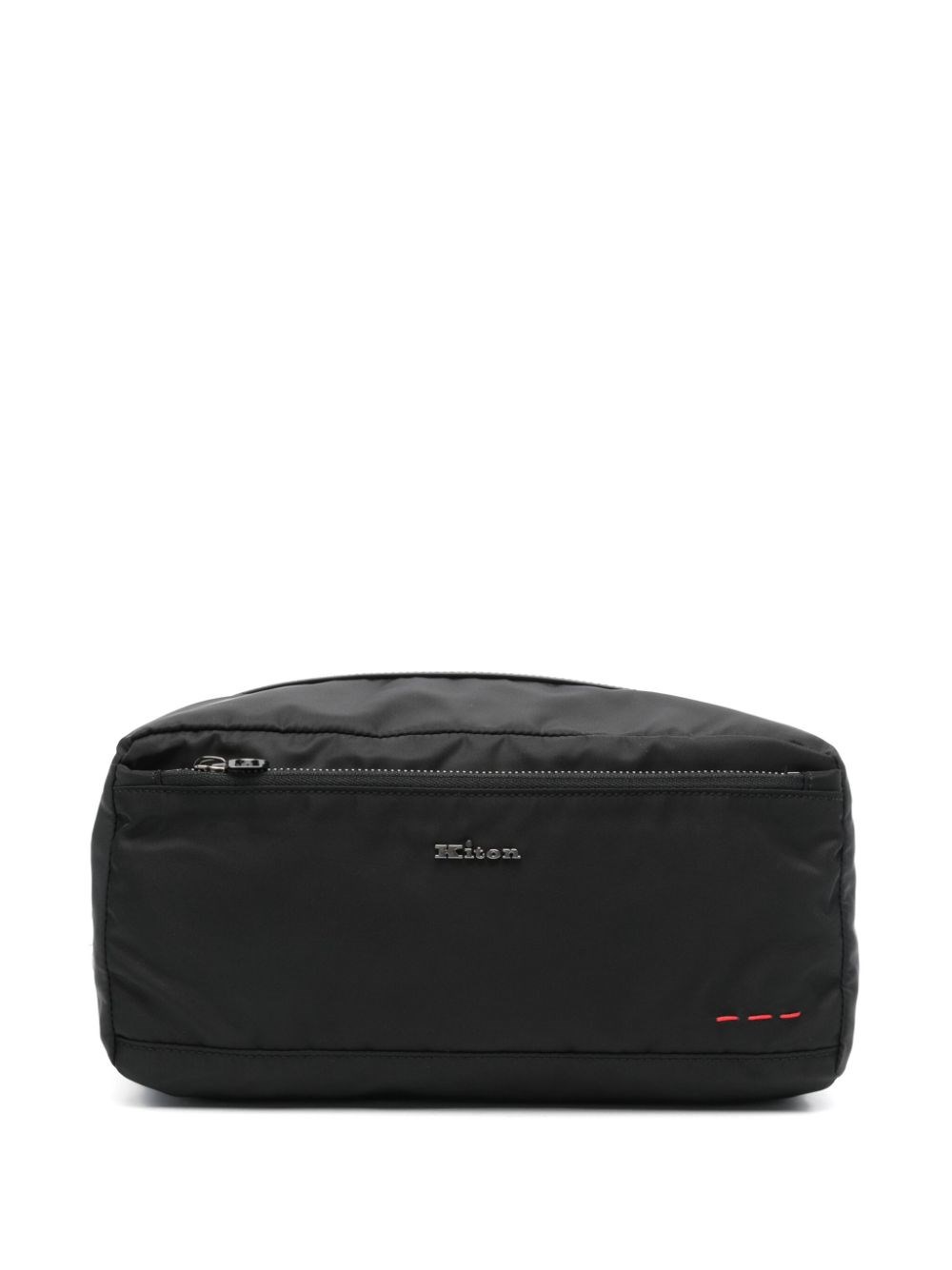 Kiton Rectangular Travel Case Front Pocket In Black