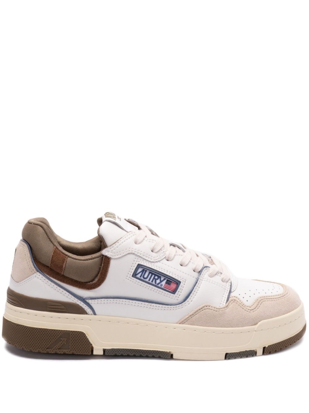 Autry Low-top Sneakers With Textured Panels And Cushioned Sole In White