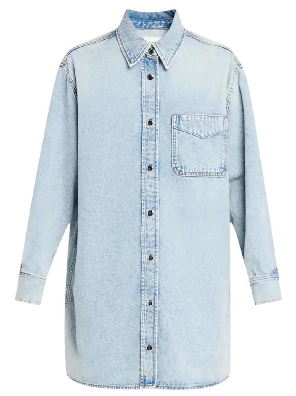 Shop Frame The Shirt Dress In Blue