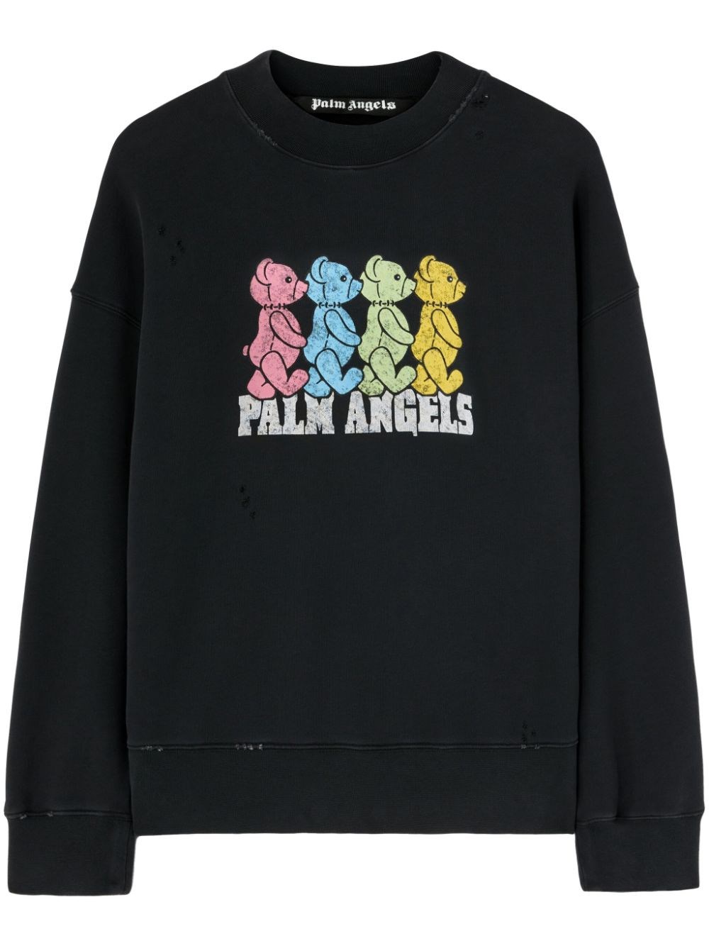 Shop Palm Angels Crossroads Bear Sweatshirt In Black