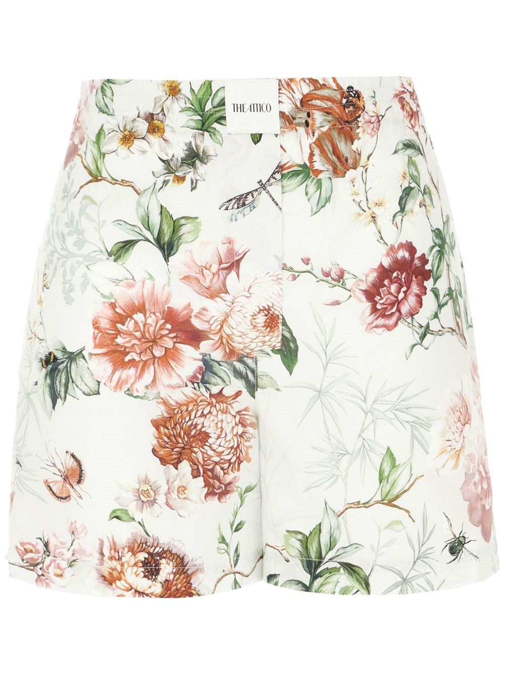 Attico Printed Shorts In White