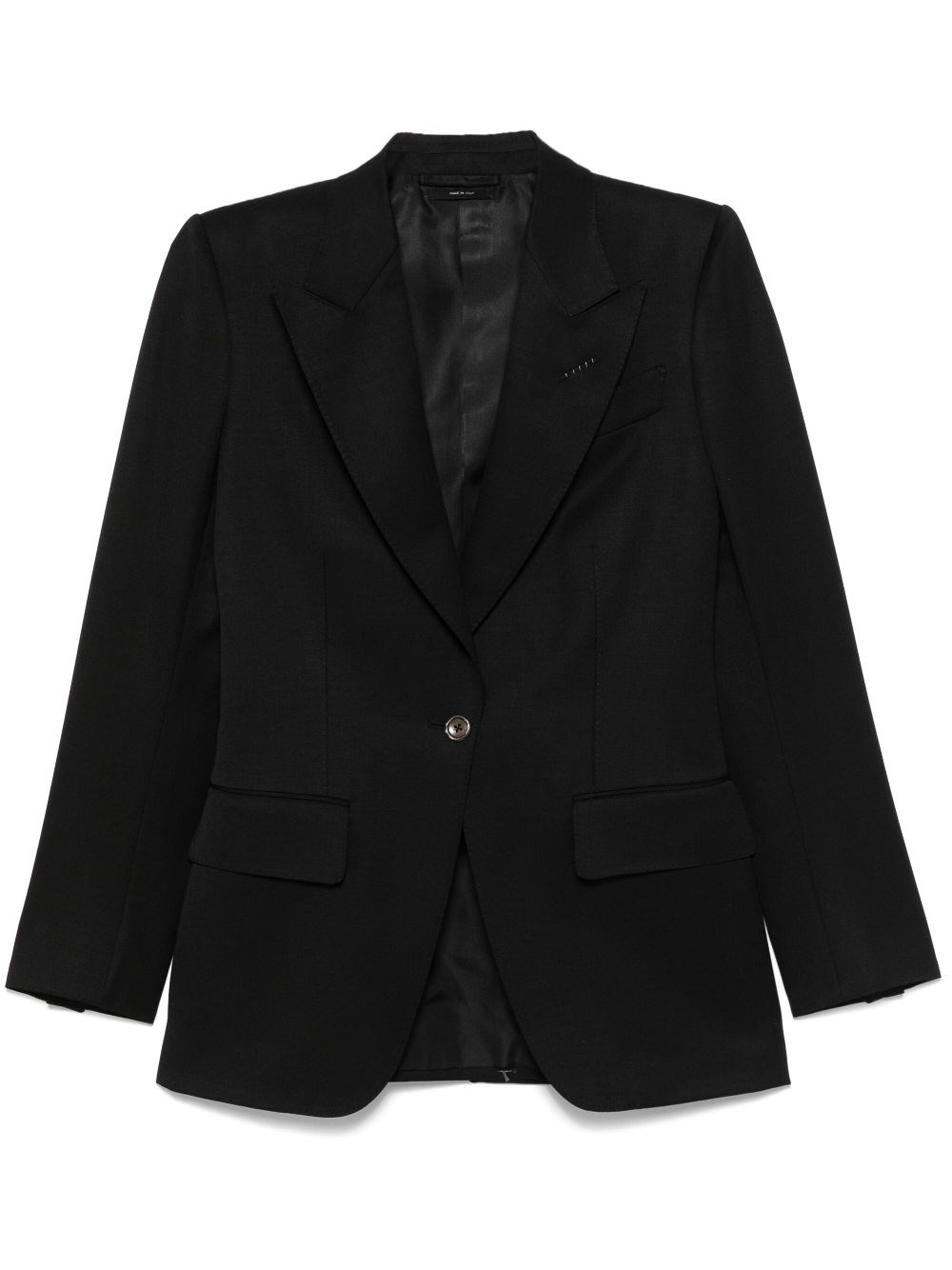 Tom Ford Lapel Long-sleeved Suit Coat In Black