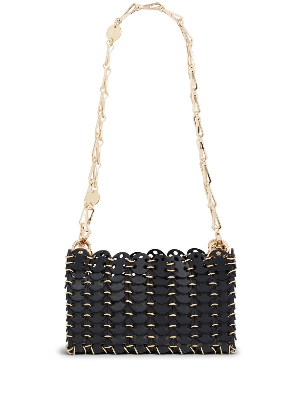 Rabanne 1969 Nano Shoulder Bag Made Of 153 Black Calf In Black