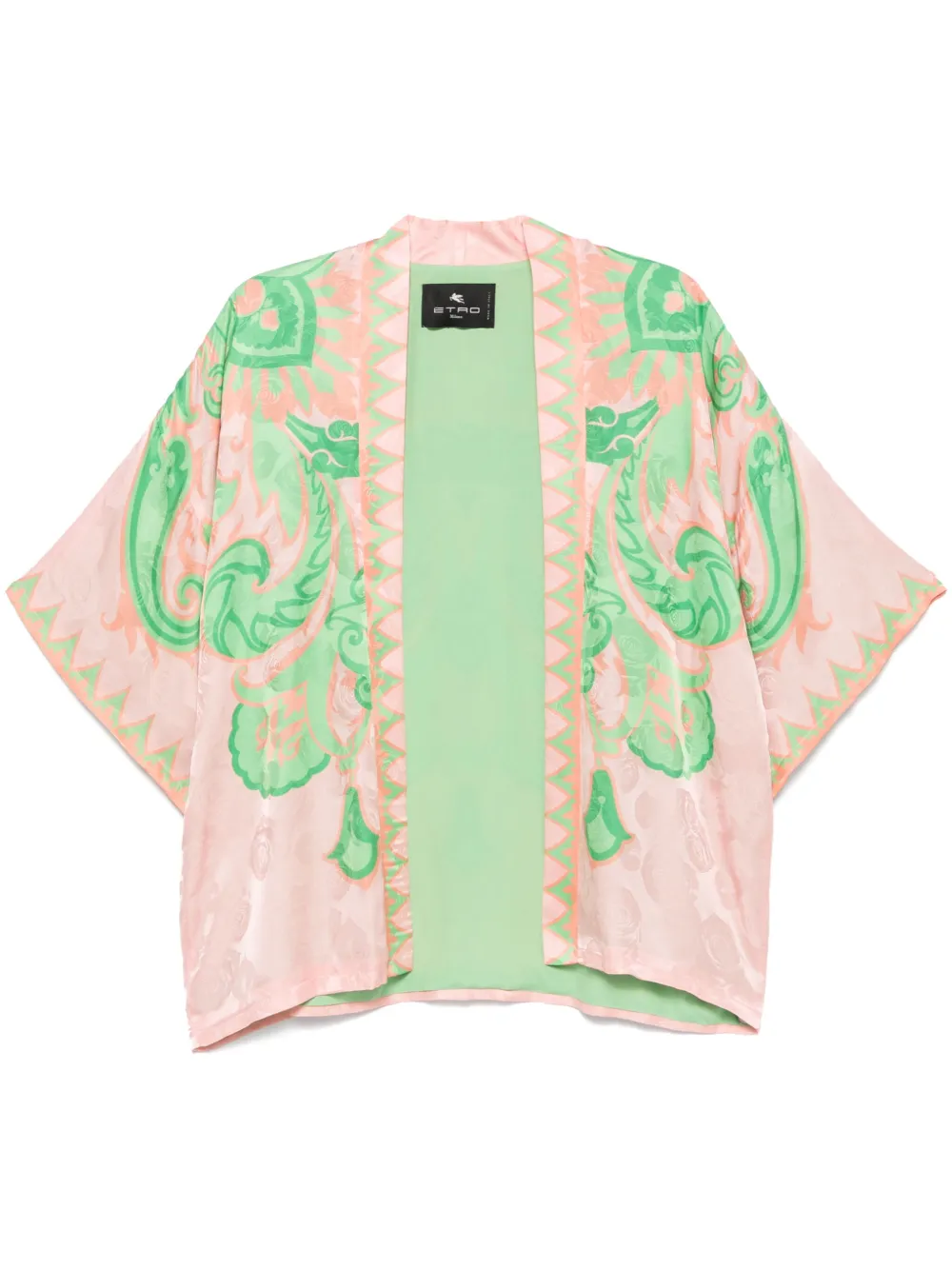 Etro Jacquard Floral Jacket In Pink & Purple