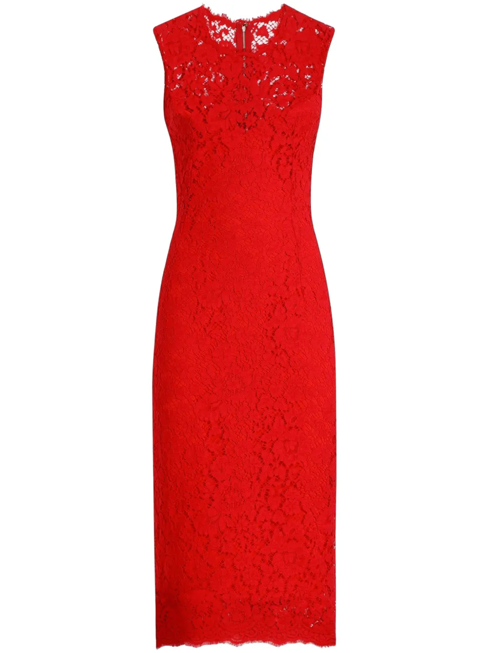 Shop Dolce & Gabbana Floral Midi Dress In Red