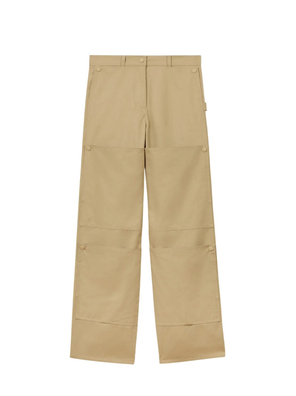 Kenzo Ripstop Cotton Cargo Trousers In Brown