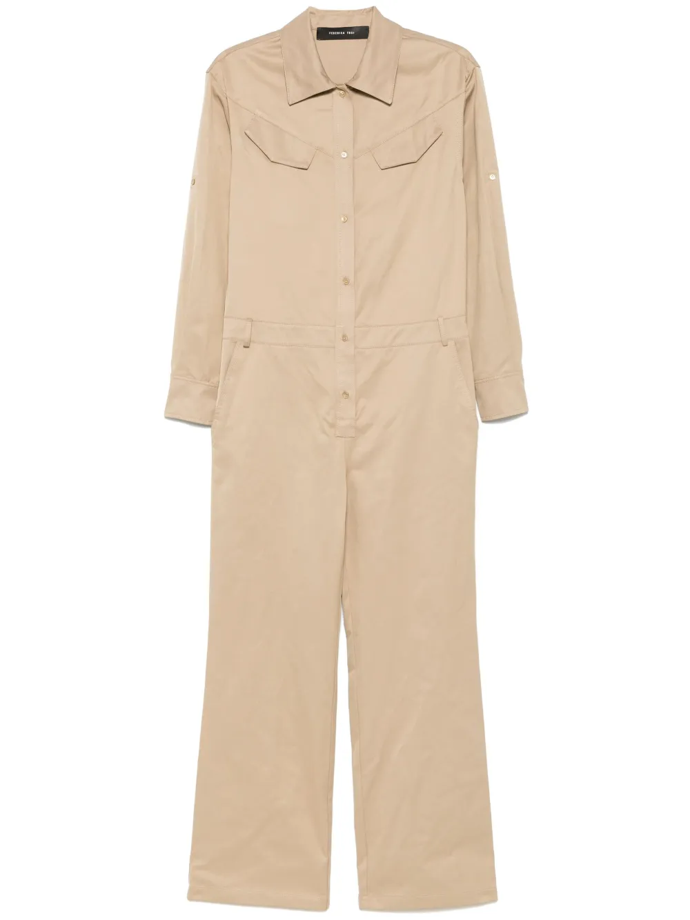 Federica Tosi Twill Suit In Nude & Neutrals