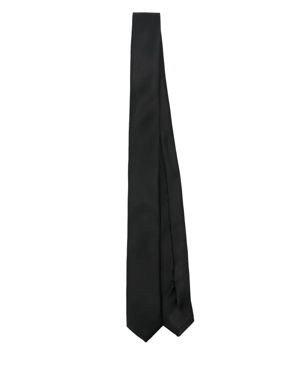 Lardini Pure Silk Tie With Brown And Red Geometric Pattern In Black