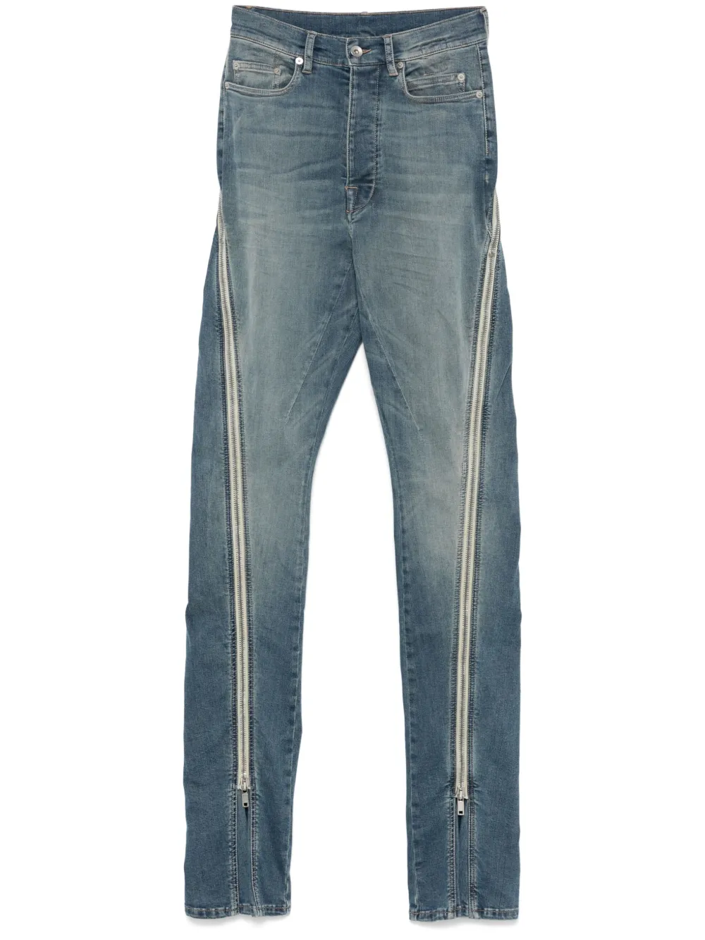 Rick Owens Drkshdw Hollywood Bolan Banana Denim Pants In Blue
