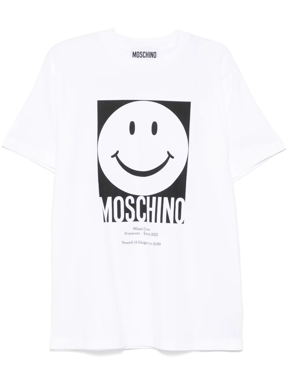 Moschino 'smiley Print T-shirt In White