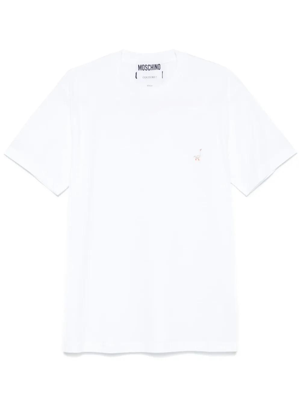 Moschino Bird-embroidery T-shirt In White