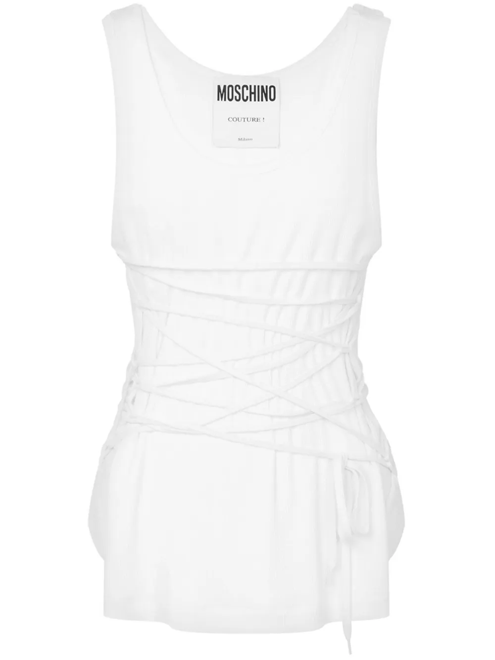 Moschino Sleeveless Shirt In White